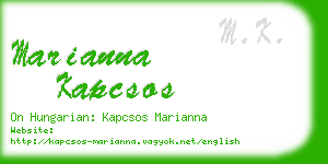 marianna kapcsos business card